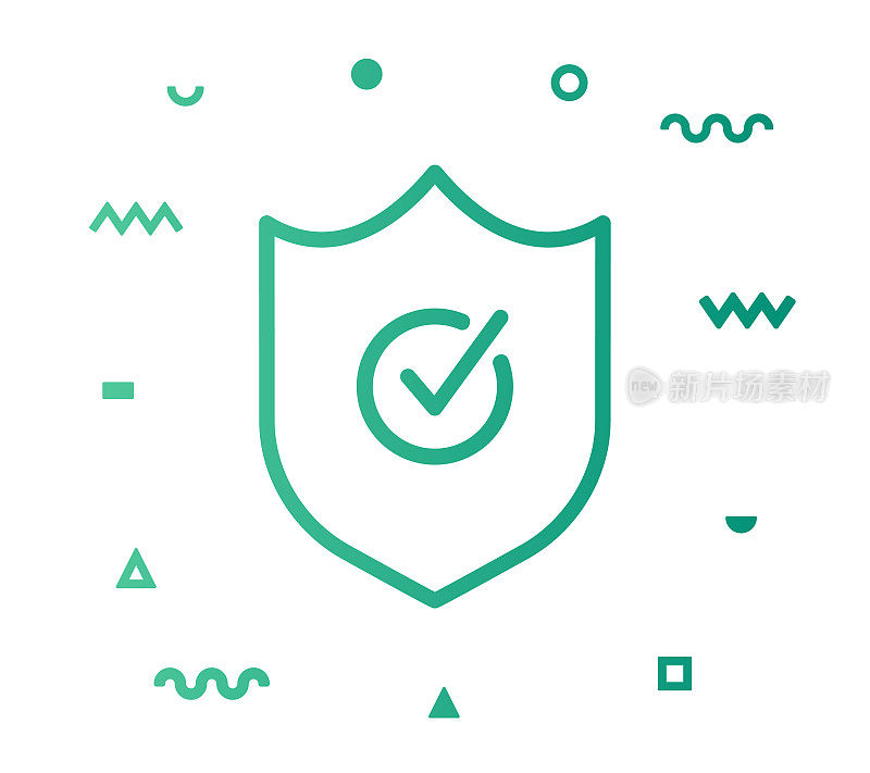 Protection Line Style Icon Design
